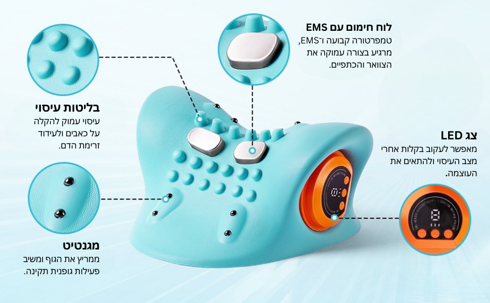RelaxNeck™ 2.0 - מעסה צווארי