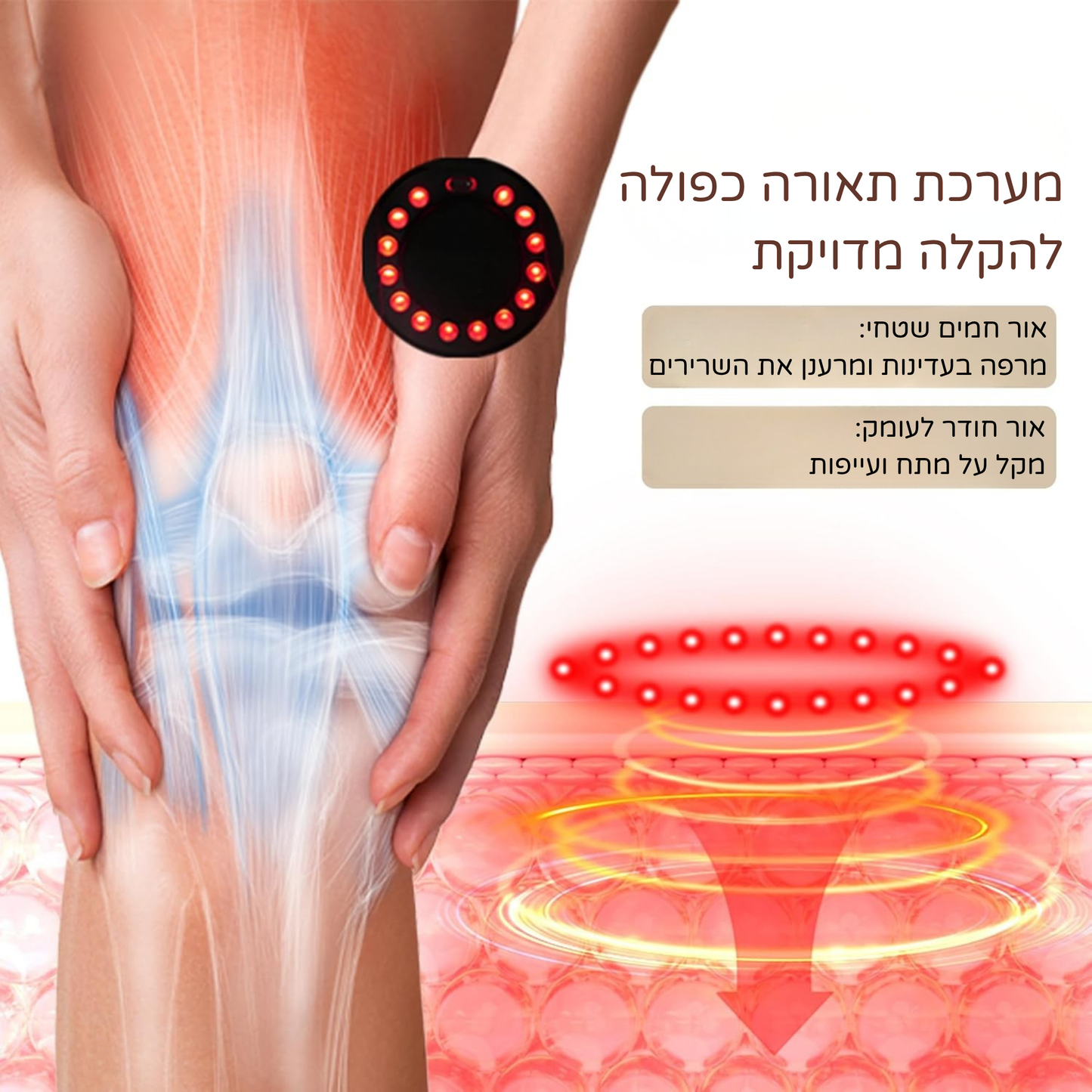 RelaxKnee™ 2.0 - המעסה הטכנולוגי לטיפול בברך
